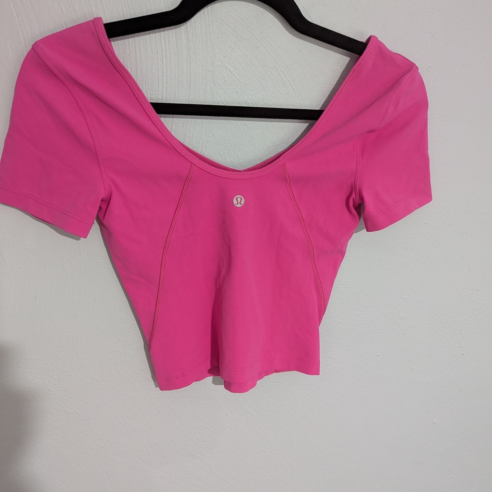 Lululemon Athletica Bright Pink Crop Top